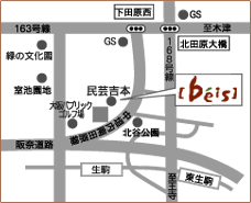 ベイス生駒店アクセスマップ